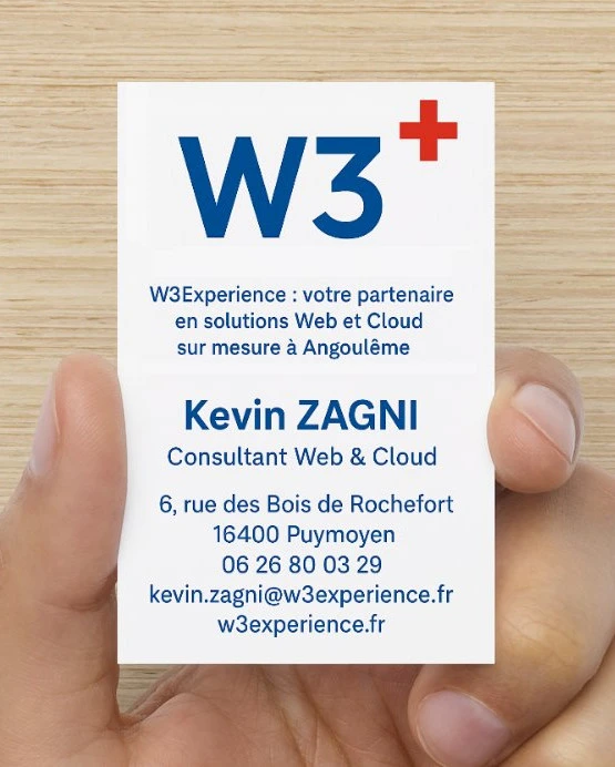 Cartes de visite Création de sites Internet à Angoulême