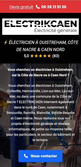 ELECTRIKCAEN - site mobile